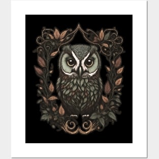 green owl Posters and Art